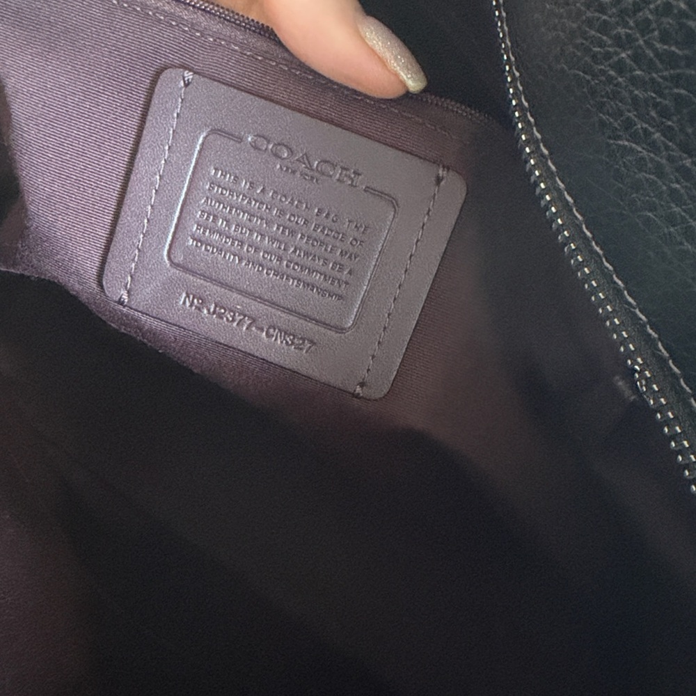 Coach Black Pebbled Leather Tote - Picture 9 of 10